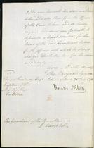 Letter of Lord Nelson