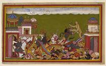 Hanuman fighting Ravana's army