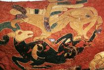 Scythian saddle-cover with applied felt decoration, 5th century BC.