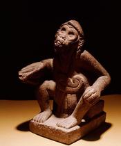 The monkey, Ozomatli, servant of Xochipilli.