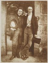 D. O. Hill Secretary and W. B. Johnstone Treasurer, Royal Scottish Academy. Full-length standing portrait of David Octavius Hill (1802-1870) and William Borthwick Johnstone (1804-1868), posed in a doo