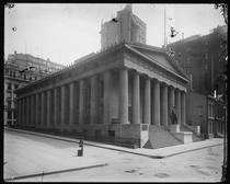 [Federal Hall], corner of Wall Street and Broad Street.