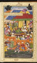 Babur in his encampment