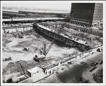 [World Trade Center under construction.]