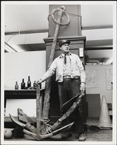 [Henry Druding, the Senior Resident Engineer of World Trade Center.with objects found at site.]