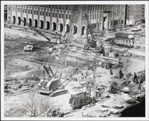 [World Trade Center under construction.]