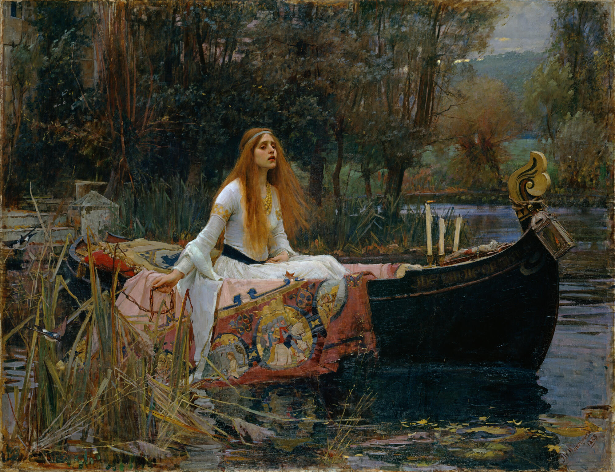 The Lady of Shalott, 1888. Oil on canvas, 153.0 x 200.0 cm.  (NOT FOR USE ON POSTERS.)