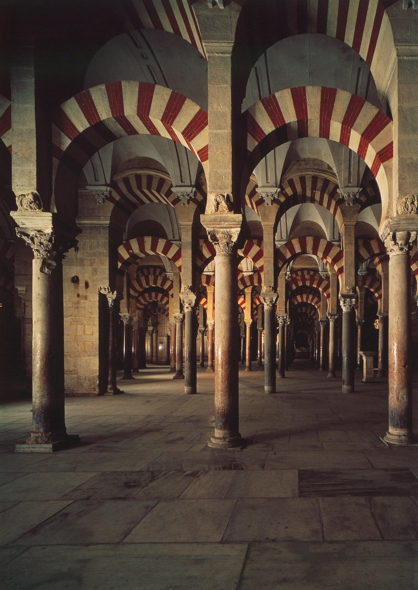 Interior of the mosque. Umayyad caliphate (Moorish), 10th CE.